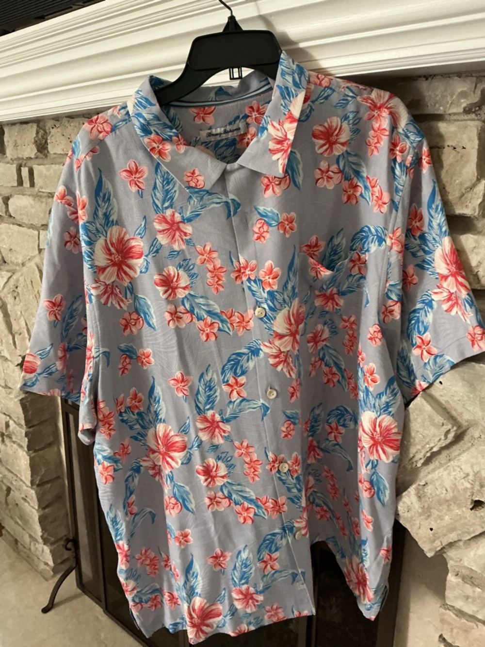 Tommy Bahama Light Blue Floral Button-Down Shirt